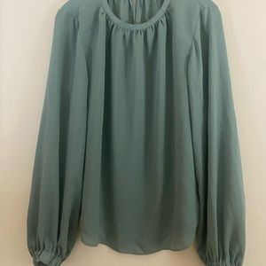Turquoise long sleeve top